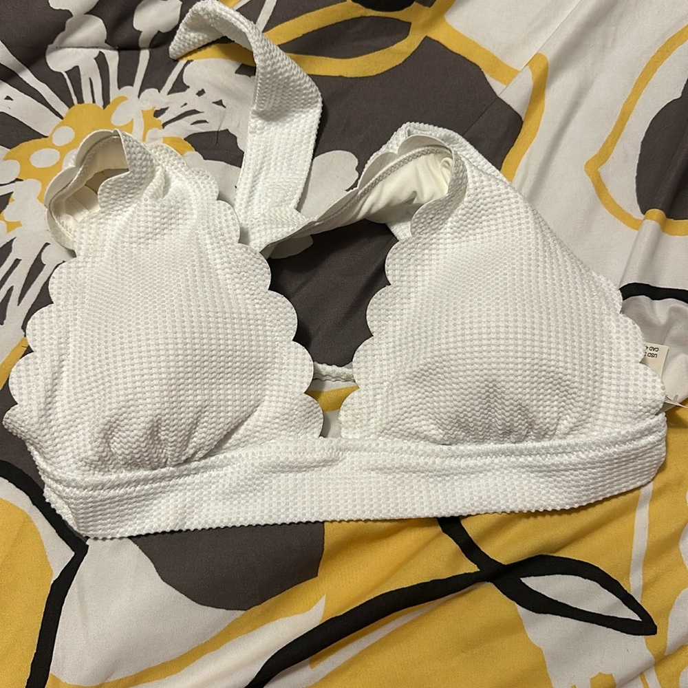 aerie white swim suit top